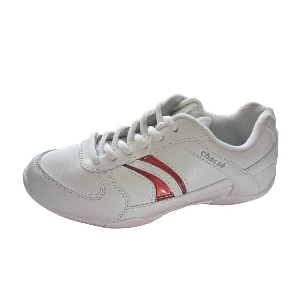 Chassé Kids White and Red Athletic Sneakers-